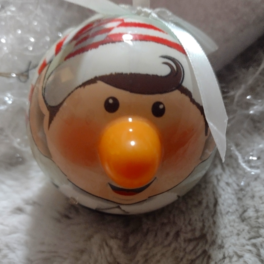 Elf Light Up Ornament with a cute Nose